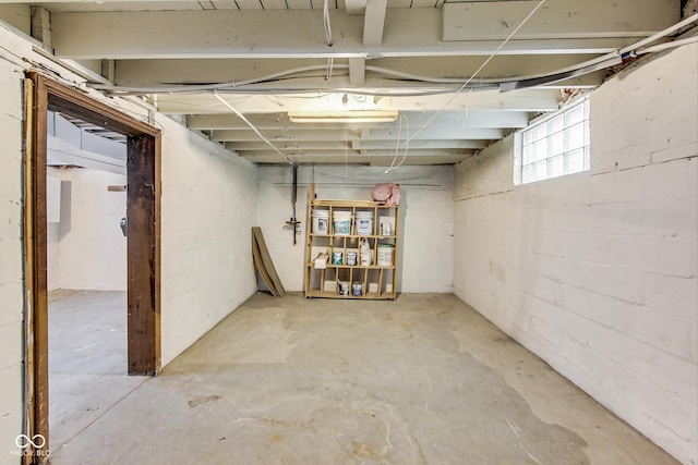 view of basement