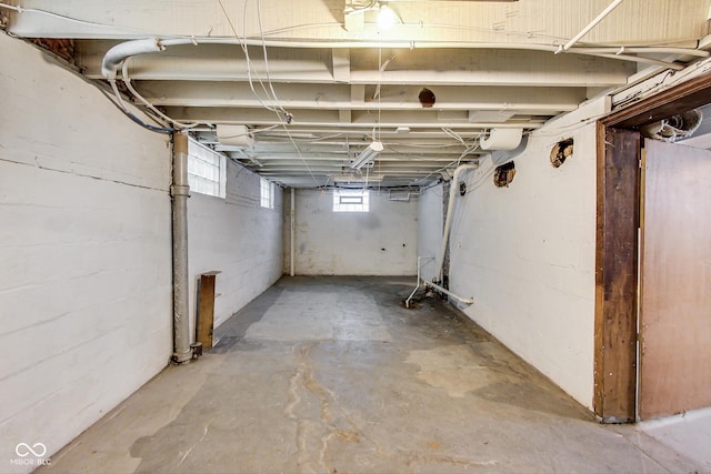 view of basement