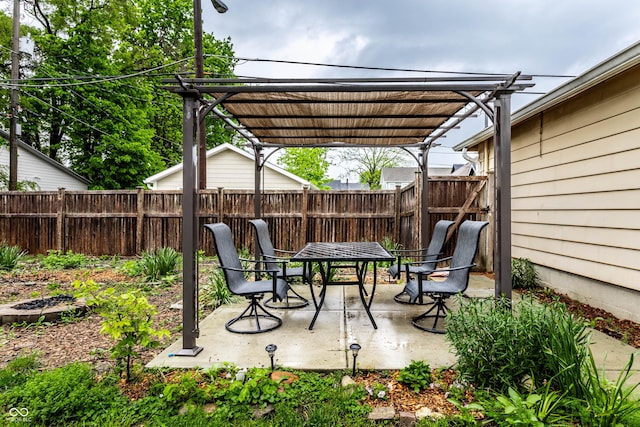 902 Villa Ave, Indianapolis, IN 46203 - view of patio with a pergola and a fenced backyard