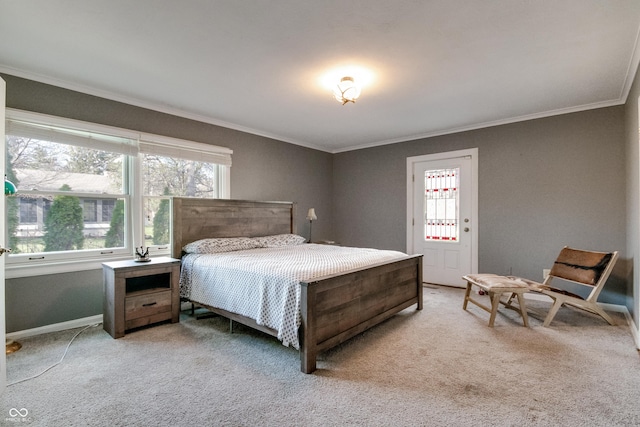7525 N Meridian St, Indianapolis, IN 46260 - carpeted bedroom featuring ornamental molding and baseboards