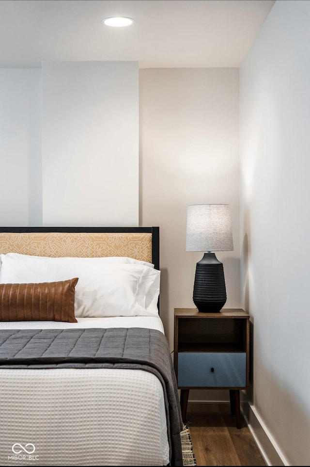 1802 Bellefontaine St, Indianapolis, IN 46202 - bedroom featuring wood finished floors, baseboards, and recessed lighting