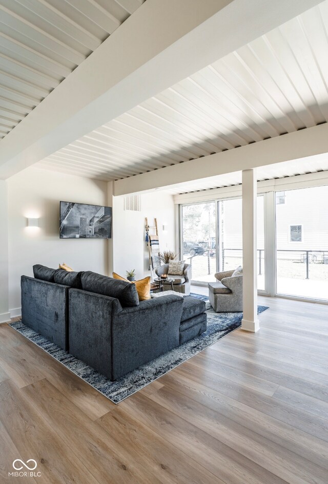 1802 Bellefontaine St, Indianapolis, IN 46202 - living room featuring wood finished floors and baseboards