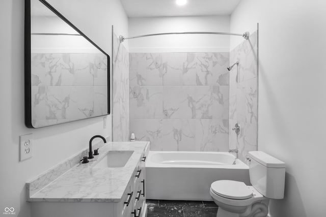 555 N Hamilton Ave, Indianapolis, IN 46201 - bathroom featuring shower / washtub combination, toilet, and vanity