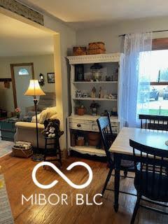 dining room with wood finished floors