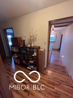 hallway featuring wood finished floors