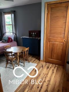 dining area with light wood-style floors