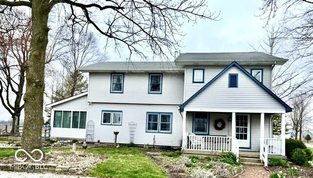 view of front of property with a porch