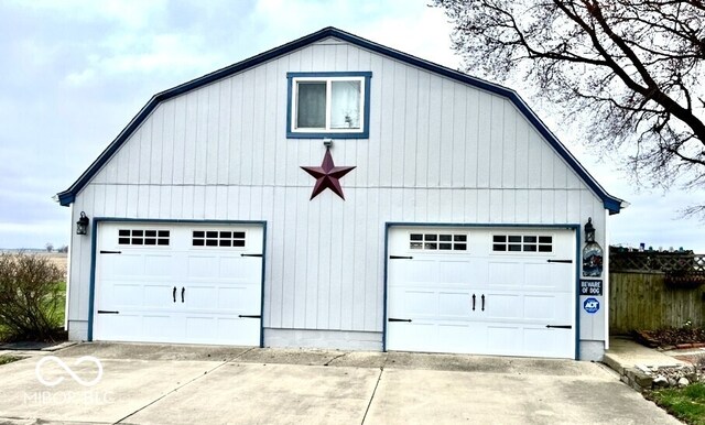 garage with a garage