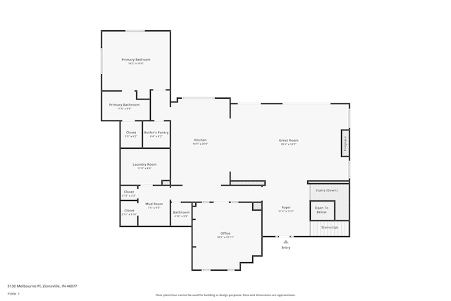 5130 Melbourne Pl, Zionsville, IN 46077 - property floor plan