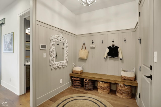 5130 Melbourne Pl, Zionsville, IN 46077 - mudroom featuring wood finished floors and baseboards