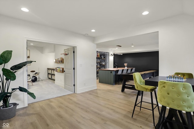 5130 Melbourne Pl, Zionsville, IN 46077 - dining space with light wood-type flooring, recessed lighting, and baseboards