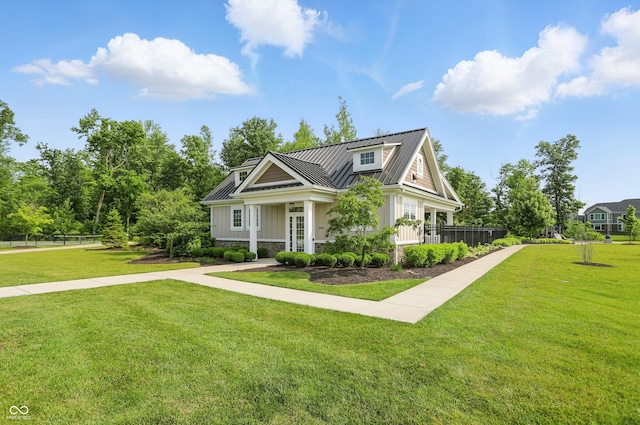 5130 Melbourne Pl, Zionsville, IN 46077 - craftsman-style house with a standing seam roof, metal roof, and board and batten siding