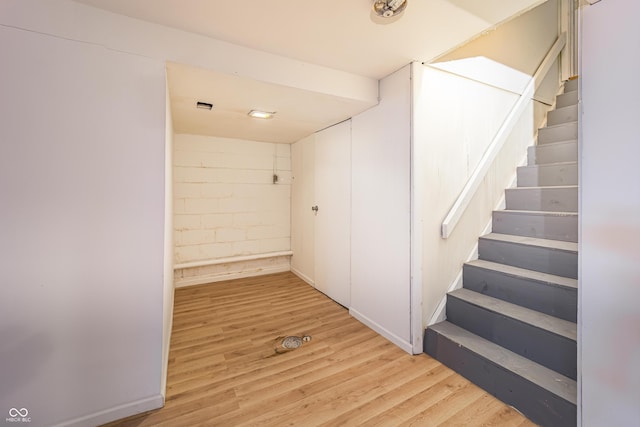 3510 Chamberlin Dr, Indianapolis, IN 46237 - stairs featuring visible vents and wood finished floors