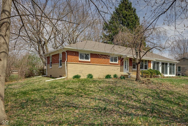 3510 Chamberlin Dr, Indianapolis, IN 46237 - ranch-style home with brick siding and a front yard