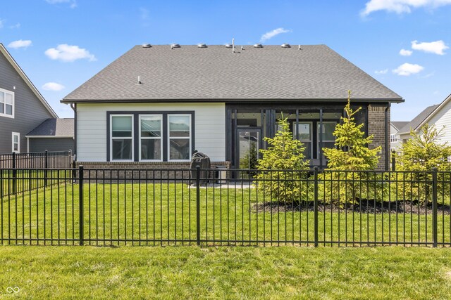 15755 Scher Dr, Westfield, IN 46074 - rear view of house with brick siding and a shingled roof