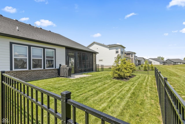 15755 Scher Dr, Westfield, IN 46074 - view of yard featuring a sunroom and a residential view