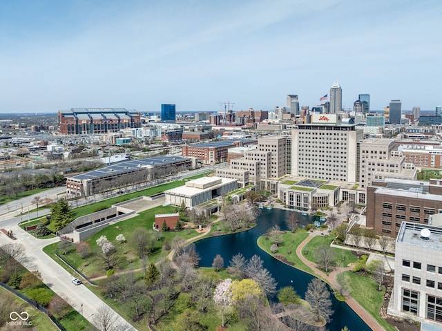 358 Terrace Ave, Indianapolis, IN 46225 - bird's eye view with a city view and a water view