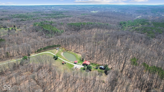 6351 Dixon Rd, Columbus, IN 47201 - aerial view with a forest view and a water view