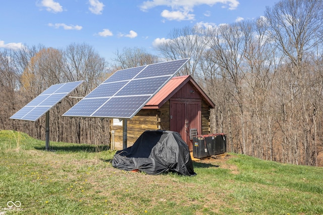 6351 Dixon Rd, Columbus, IN 47201 - view of outdoor structure featuring solar panels