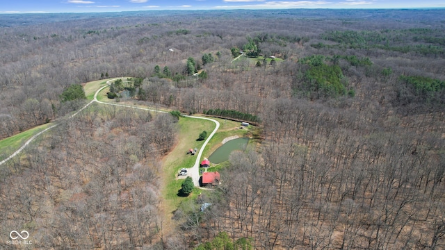6351 Dixon Rd, Columbus, IN 47201 - aerial view with a wooded view