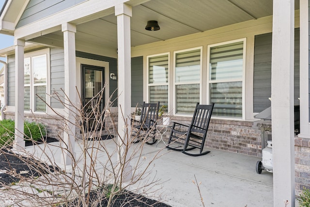 view of patio / terrace with a porch