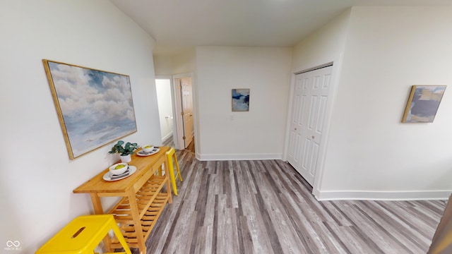926 N Dearborn St, Indianapolis, IN 46201 - hallway with wood finished floors and baseboards