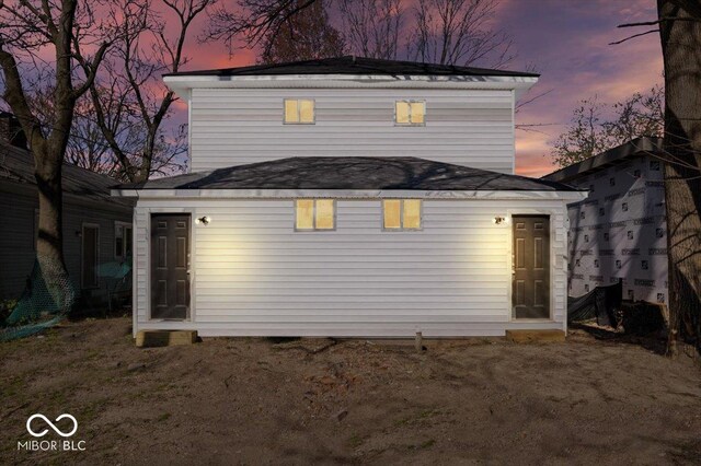 243 N Tacoma Ave, Indianapolis, IN 46201 - view of back of house at dusk