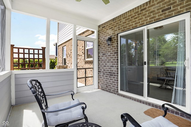 view of sunroom