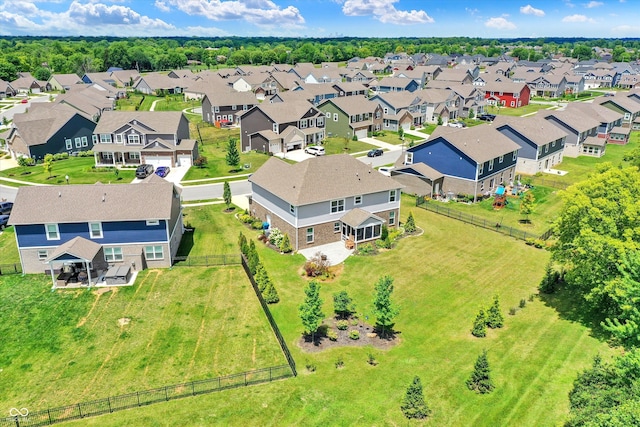 birds eye view of property featuring a residential view