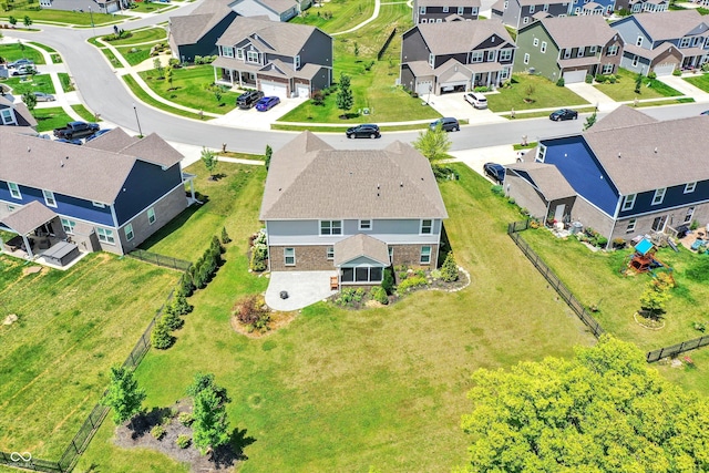 bird's eye view featuring a residential view