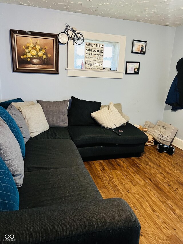918 N Olney St, Indianapolis, IN 46201 - living area with wood finished floors and baseboards