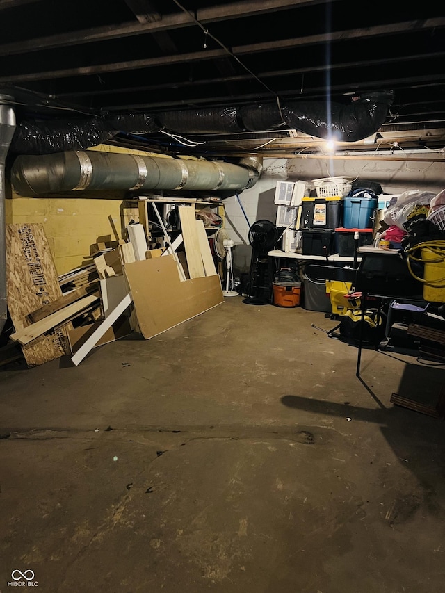 918 N Olney St, Indianapolis, IN 46201 - view of unfinished below grade area