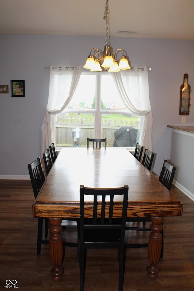 981 Redwood Dr, Franklin, IN 46131 - dining room featuring a chandelier and wood finished floors