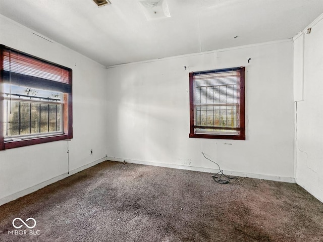 carpeted empty room featuring a healthy amount of sunlight