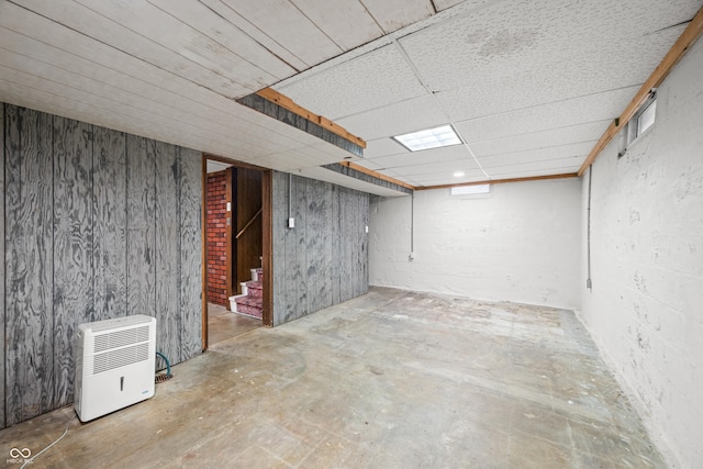 finished basement with stairs