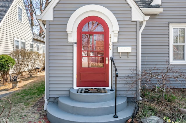 view of doorway to property