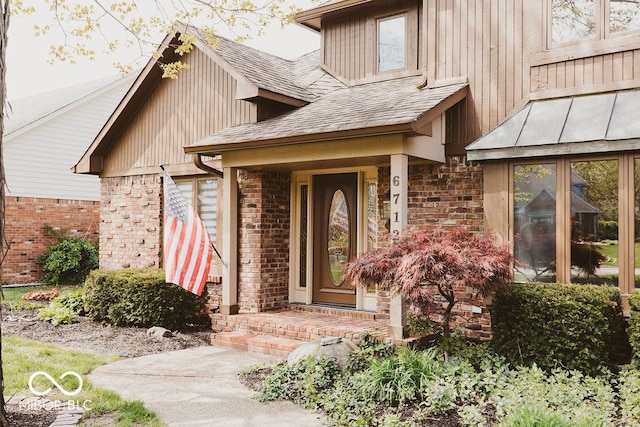 6712 Forrest Commons Blvd, Indianapolis, IN 46227 - view of exterior entry featuring brick siding