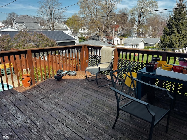 310 E Central Ave, Greensburg, IN 47240 - wooden terrace featuring a residential view