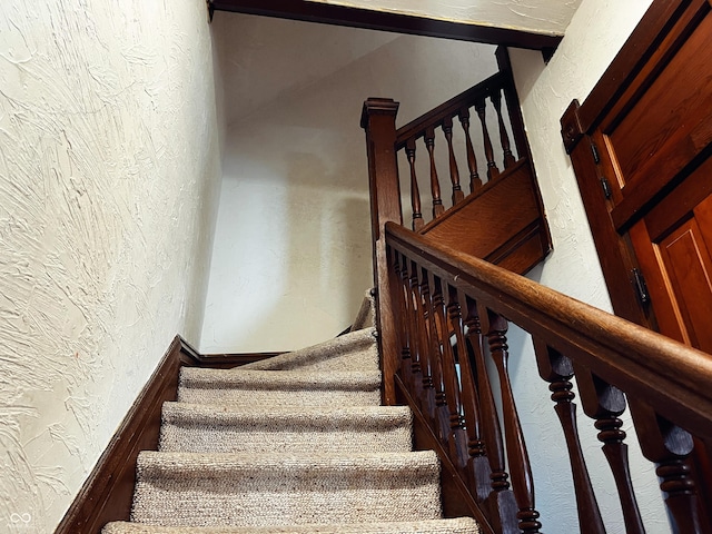 310 E Central Ave, Greensburg, IN 47240 - stairway with a textured wall