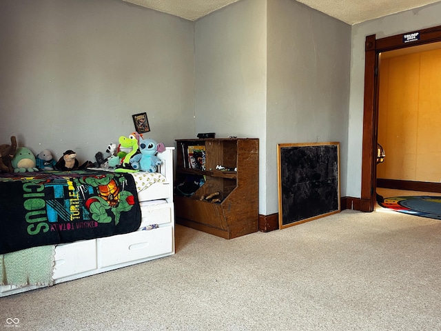 310 E Central Ave, Greensburg, IN 47240 - carpeted bedroom featuring a textured ceiling
