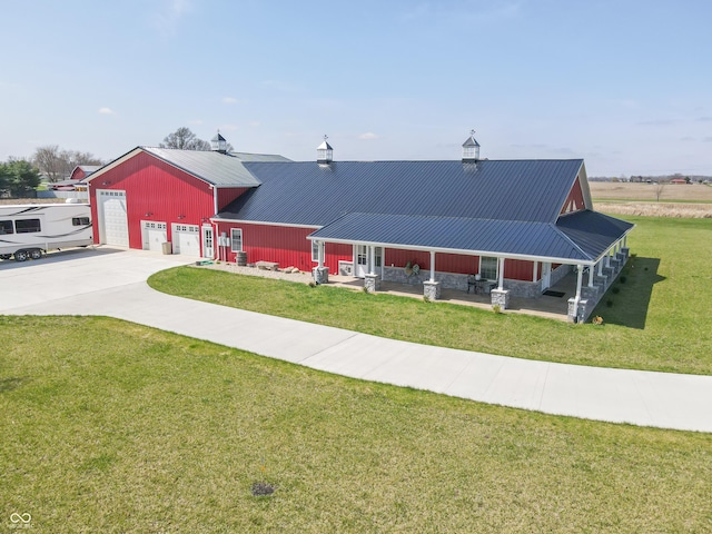 8267 W County Road 350 S, Shirley, IN 47384 - view of front of home with metal roof and a front yard