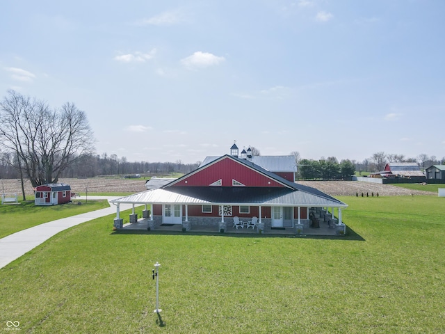 8267 W County Road 350 S, Shirley, IN 47384 - farmhouse inspired home featuring an outdoor structure and a front yard