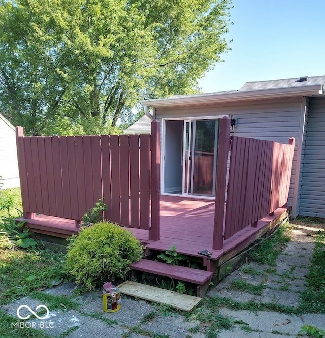 1447 Rebecca Ln, Franklin, IN 46131 - view of wooden deck