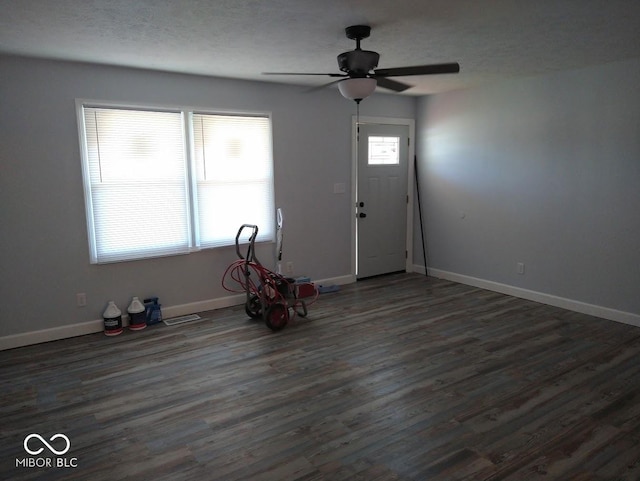 1447 Rebecca Ln, Franklin, IN 46131 - entryway with ceiling fan and wood finished floors