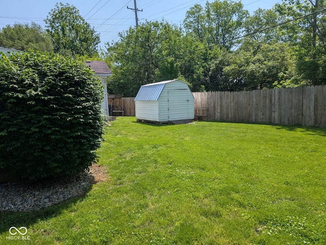1024 Foltz St, Indianapolis, IN 46241 - fenced backyard featuring a storage unit
