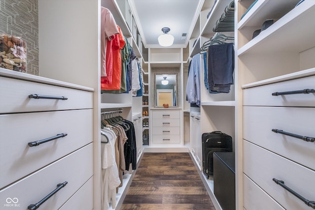 2353 Woodcreek Crossing Blvd, Avon, IN 46123 - walk in closet featuring dark wood-style flooring