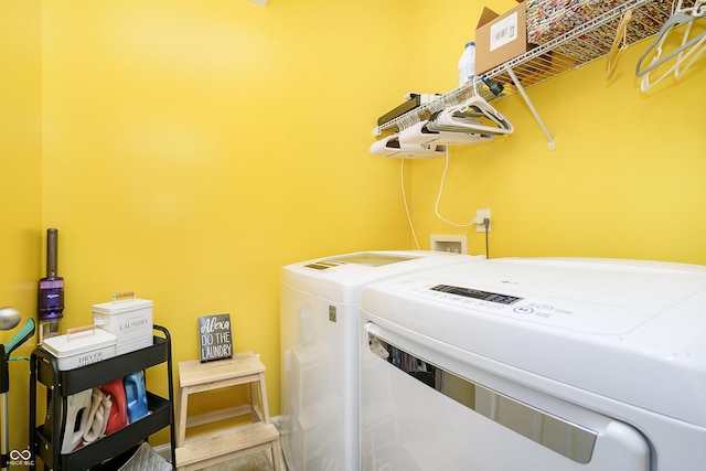 laundry room featuring laundry area and independent washer and dryer