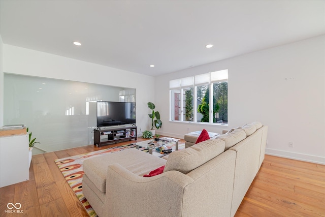1227 S Pickwick Pt, Bloomington, IN 47401 - living area with baseboards, recessed lighting, and light wood-style floors