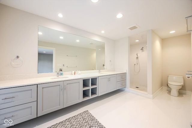 1227 S Pickwick Pt, Bloomington, IN 47401 - full bath featuring double vanity, visible vents, toilet, and a sink