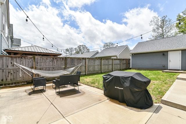 view of patio / terrace featuring a fenced backyard